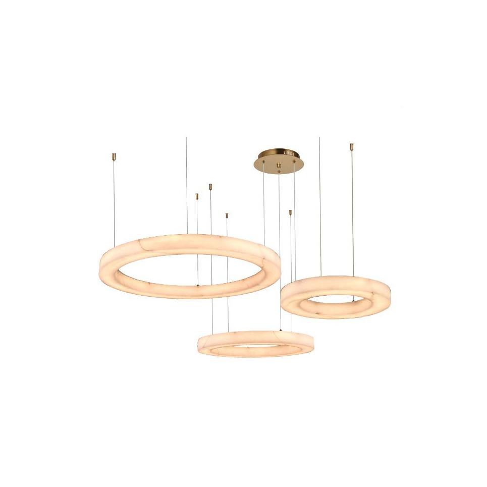 InLight Κρεμαστό φωτιστικό, Alabaster, 65W, 7150 lm, 3CCT (by switch on base)D: 80X6cm-60X6cm-40X6cm(6115-A)
