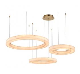 InLight Κρεμαστό φωτιστικό, Alabaster, 65W, 7150 lm, 3CCT (by switch on base)D: 80X6cm-60X6cm-40X6cm(6115-A)