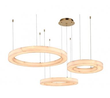 InLight Κρεμαστό φωτιστικό, Alabaster, 65W, 7150 lm, 3CCT (by switch on base)D: 80X6cm-60X6cm-40X6cm(6115-A)