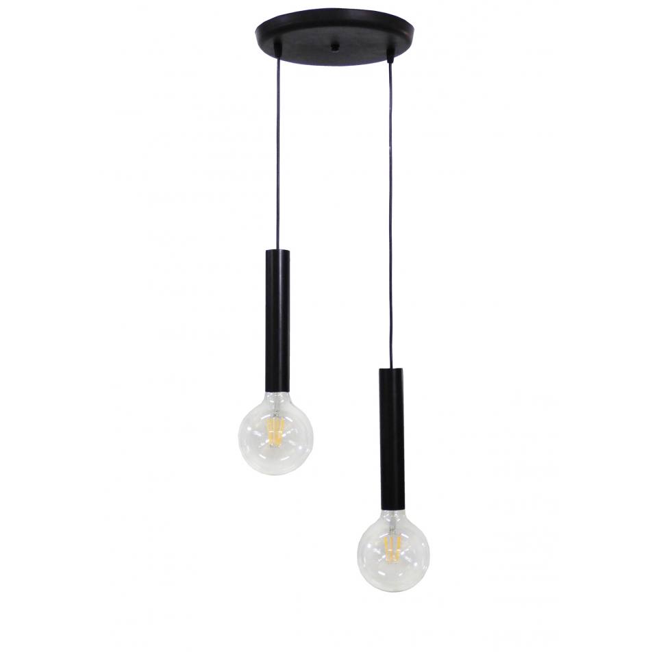 Heronia S-42PENDEL 2/L BLACK ΚΡΕΜΑΣΤΟ ΣΩΛΗΝΕΣ