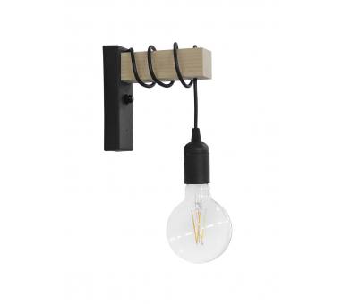 Heronia Ε/27ΑΡ SQUARE BLACK ΑΠΛΙΚΑ ΞΥΛΟ
