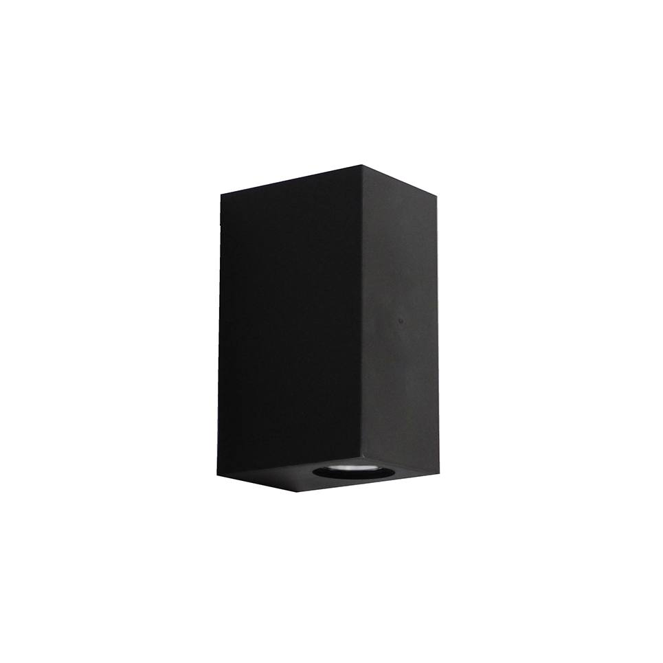 Heronia C-042 BLACK 2/L UP-DOWN ΣΠΟΤ ΤΕΤΡΑΓΩΝΟ 2XGU10
