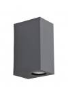 Heronia C-042 GREY 2/L UP-DOWN ΣΠΟΤ ΤΕΤΡΑΓΩΝΟ 2XGU10