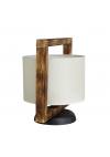 Heronia HKF-01PR WOOD ΛΕΥΚΟ/ΚΡΕΜ-ΚΑΜΜΕΝΟ ΠΟΡΤΑΤΙΦ Ε/27 ΞΥΛΟ-ΑΜΠΑΖΟΥΡ