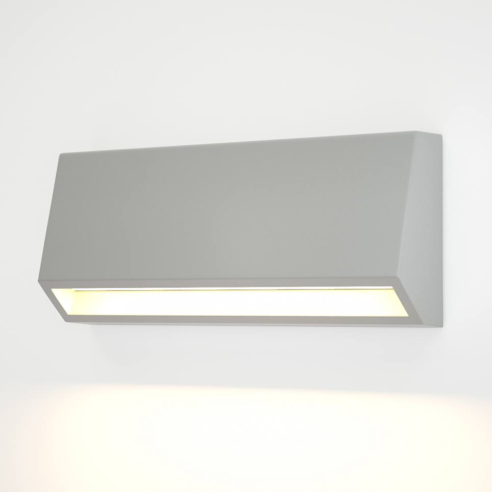 Heronia Φωτιστικό επιτοίχιο HER-03 LED GREY IP65 εξωτερικού χώρου