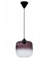 Heronia GL-6010/20 1L -A- PENDEL FUME-LILAC Φ20 ΓΥΑΛΙΝΟ ΚΡΕΜΑΣΤΟ