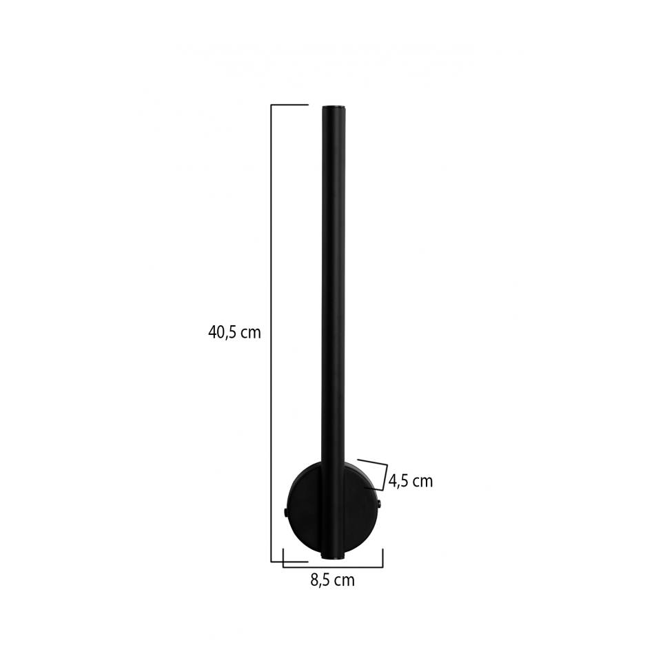 Heronia LED LINE -B- AP 35cm BLACK ΑΠΛΙΚΑ ΙΣΙΑ ΟΡΘΙΑ