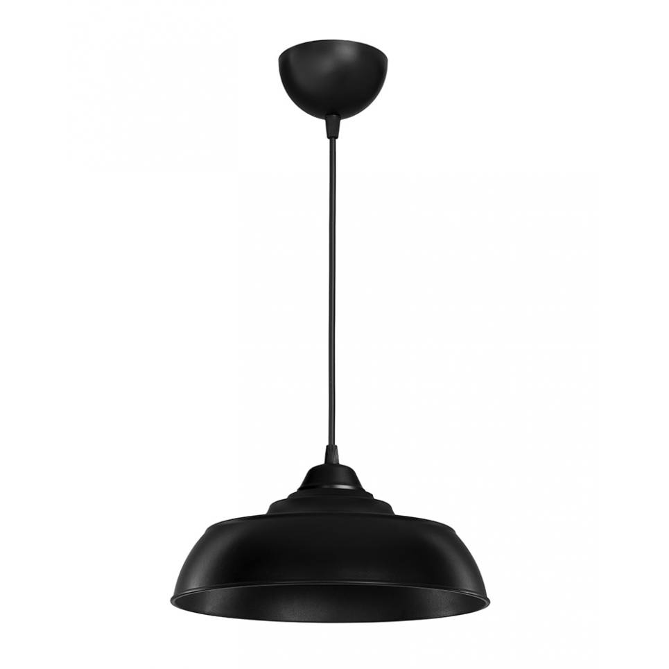 Heronia Κρεμαστό φωτιστικό PUBLIC 1/L NEW BLACK ΚΡΕΜΑΣΤΟ ΠΛΑΣΤΙΚΟ