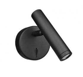 Inlight Φωτιστικό Τοίχου LED 3W, 3000K, Μαύρο D:2,5x11,2cm (43078-Black)