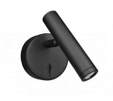 Inlight Φωτιστικό Τοίχου LED 3W, 3000K, Μαύρο D:2,5x11,2cm (43078-Black)