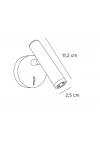 Inlight Φωτιστικό Τοίχου LED 3W, 3000K, Μαύρο D:2,5x11,2cm (43078-Black)