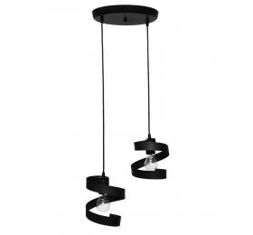 Heronia FLEXI-01 BLACK 2L PENDEL ΜΟΝΤΕΡΝΟ ΚΡΕΜΑΣΤΟ Ε/27