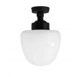 Heronia LP-120CE BLACK ΟΡΟΦΗΣ - ΓΥΑΛΙ ΒΕΛΑΝΙΔΙ E/27