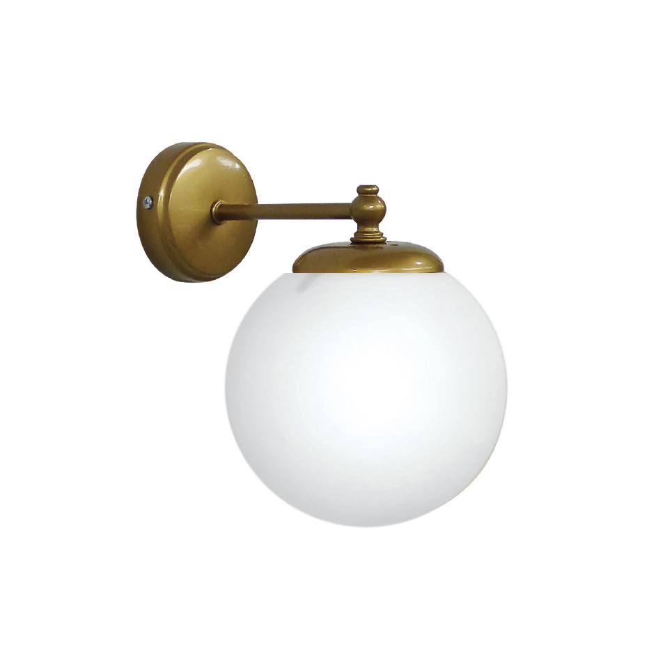 Heronia GL-600/AP GOLD MAT-WHITE ΑΠΛΙΚΑ ΣΦΑΙΡΑΚΙ Φ15