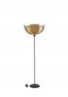 Heronia HFLB-60 FLOOR LAMP BLACK-RATTAN ΟΡΘΟΣΤΑΤΗΣ ΠΕΤΑΛΑ
