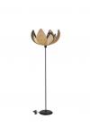 Heronia HFLB-70 FLOOR LAMP BLACK-RATTAN ΟΡΘΟΣΤΑΤΗΣ ΦΥΛΛΑ