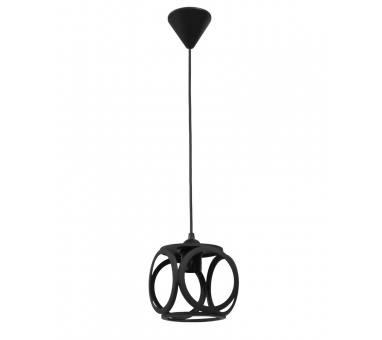 Heronia DM-05 1/L BLACK ΚΡΕΜΑΣΤΟ ΚΥΒΟΣ ΜΕ ΚΥΚΛΟΥΣ ΜΕΤΑΛΛΙΚΟ