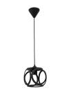 Heronia DM-05 1/L BLACK ΚΡΕΜΑΣΤΟ ΚΥΒΟΣ ΜΕ ΚΥΚΛΟΥΣ ΜΕΤΑΛΛΙΚΟ