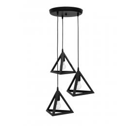 Heronia GIZA/3 BLACK PENDEL 3L ΚΡΕΜΑΣΤΟ ΜΕΤΑΛΛΙΚΟ  h80xΦ40