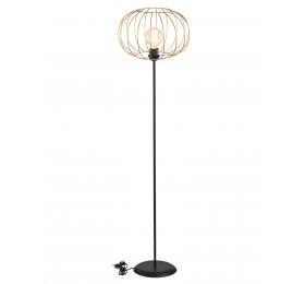 Heronia FLB-03/DM-06 FLOOR GOLD/BLACK ΟΡΘΟΣΤΑΤΗΣ ΜΕ ΠΛΕΓΜΑ Φ35