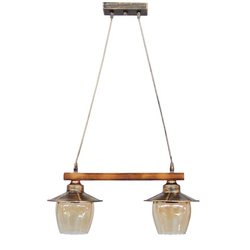 Heronia R-98CABLE WOOD RAGA 2/L BRONZE ΚΡΕΜΑΣΤΟ ΞΥΛ.ΓΥΑΛΙ ΜΕΛΙ ΜΕ ΤΑΜΠΛΑ