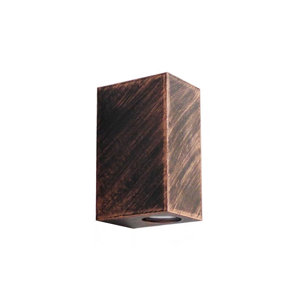 Heronia C-042 COPPER 2/L UP-DOWN ΣΠΟΤ ΤΕΤΡΑΓΩΝΟ 2XGU10 LED