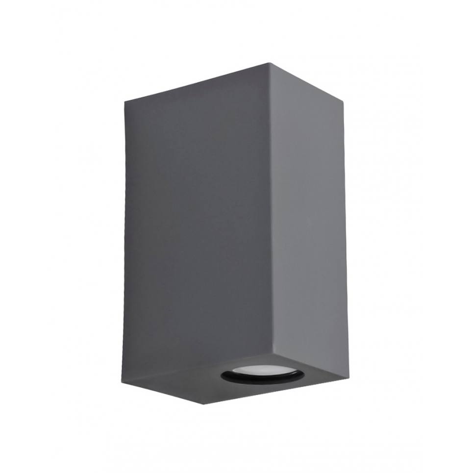 Heronia C-042 GREY 2/L UP-DOWN ΣΠΟΤ ΤΕΤΡΑΓΩΝΟ 2XGU10