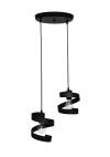 Heronia FLEXI-01 BLACK 2L PENDEL ΜΟΝΤΕΡΝΟ ΚΡΕΜΑΣΤΟ Ε/27