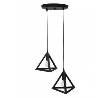 Heronia GIZA/2 BLACK PENDEL 2L ΚΡΕΜΑΣΤΟ ΜΕΤΑΛΛΙΚΟ  h80xΦ40