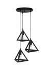 Heronia GIZA/3 BLACK PENDEL 3L ΚΡΕΜΑΣΤΟ ΜΕΤΑΛΛΙΚΟ  h80xΦ40