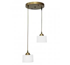 Heronia DRUM/14 PENDEL 2/L WHITE-GOLD ΚΡΕΜΑΣΤΟ