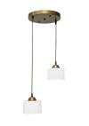 Heronia DRUM/14 PENDEL 2/L WHITE-GOLD ΚΡΕΜΑΣΤΟ