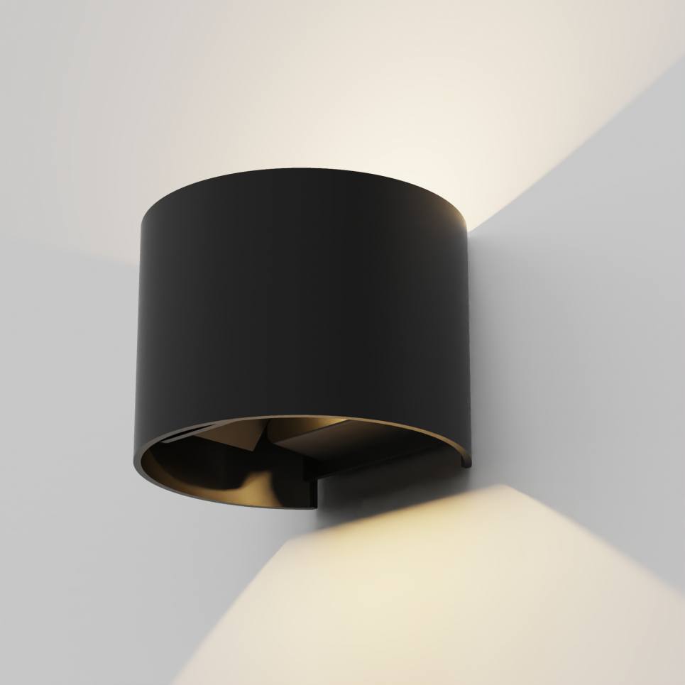 Heronia Φωτιστικό επιτοίχιο HER-04R BLACK εξωτερικού χώρου