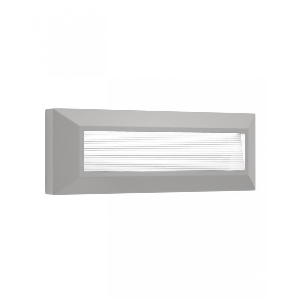 Heronia Φωτιστικό επιτοίχιο πλαφονιέρα HER-08 GREY LED εξωτερικού χώρου.