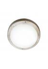 Heronia Φωτιστικό πλαφόν οροφής/τοίχου SLP-40Α WHITE-BRONZE