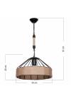 Heronia RIO 1/L ROPE UT-BL ΚΡΕΜΑΣΤΟ ΜΕ ΣΧΟΙΝΙ Ε/27