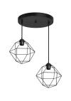 Heronia DM-03PENDEL 3/L BLACK ΚΡΕΜΑΣΤΟ ΑΝΙΣΟΠΕΔΟ ΠΟΛΥΓΩΝΟ ΜΕΤΑΛΛΙΚΟ