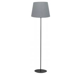 Heronia HFLB-04 ΚΩΝ.Φ35 FLOOR LAMP BLACK-ΓΚΡΙ ΔΑΠΕΔΟΥ ΜΕ ΑΜΠΑΖΟΥΡ Φ35 ΚΩΝΙΚΟ
