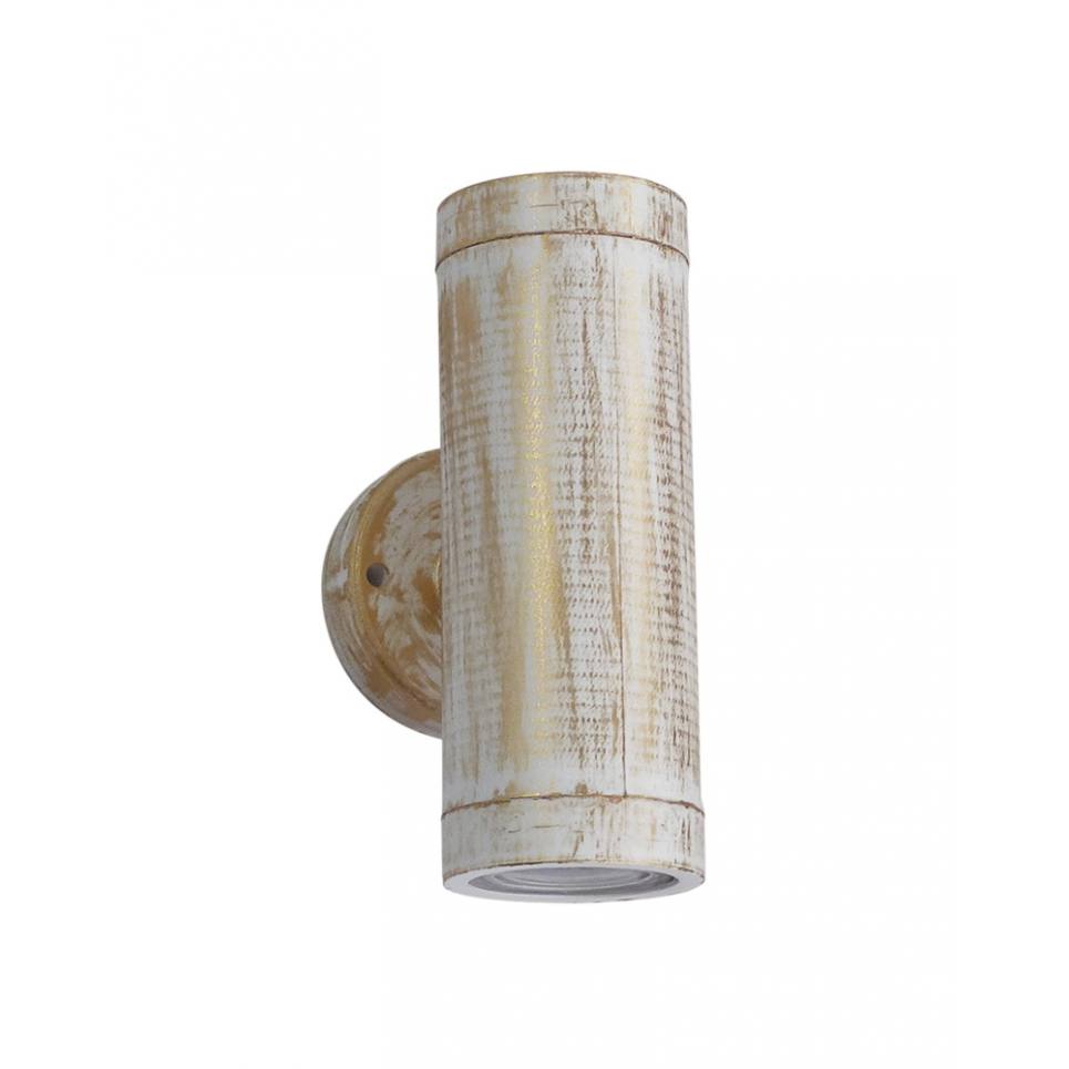 Heronia CH-02 WHITE-BRONZE GU10 PLASTIC 2/L UP-DOWN ΣΠΟΤ