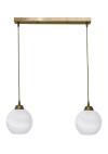 Heronia Κρεμαστό φωτιστικό GL-6040/2L RAGA GOLD-WHITE ΚΡΕΜΑΣΤΟ ΑΛΑΒΑΣΤΡΟ