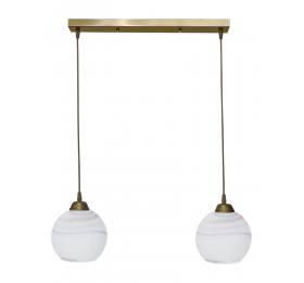 Heronia Κρεμαστό φωτιστικό GL-6040/2L RAGA GOLD-KAFE ΚΡΕΜΑΣΤΟ ΑΛΑΒΑΣΤΡΟ