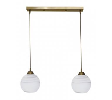 Heronia Κρεμαστό φωτιστικό GL-6040/2L RAGA GOLD-KAFE ΚΡΕΜΑΣΤΟ ΑΛΑΒΑΣΤΡΟ