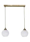 Heronia Κρεμαστό φωτιστικό GL-6040/2L RAGA GOLD-KAFE ΚΡΕΜΑΣΤΟ ΑΛΑΒΑΣΤΡΟ
