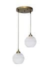Heronia Κρεμαστό φωτιστικό ανισόπεδο GL-6040/2L PENDEL GOLD-KAFE