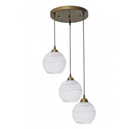 Heronia Κρεμαστό φωτιστικό ανισόπεδο GL-6040/3L PENDEL GOLD-KAFE