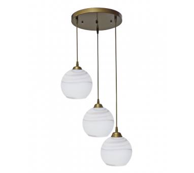 Heronia Κρεμαστό φωτιστικό ανισόπεδο GL-6040/3L PENDEL GOLD-KAFE