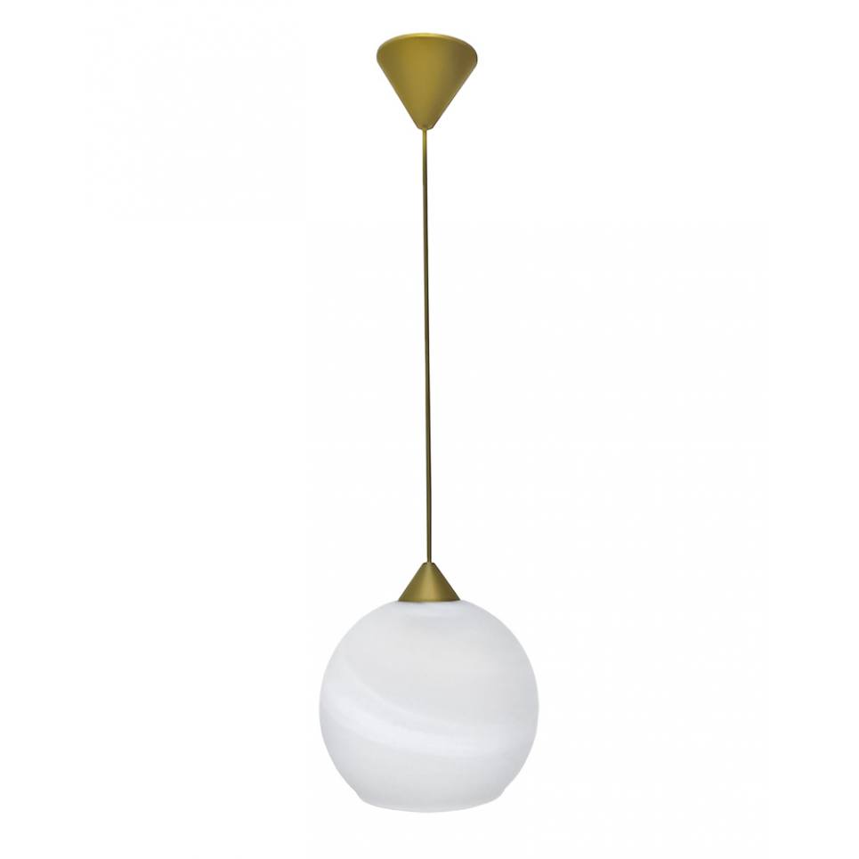 Heronia Φωτιστικό  GL-6040 1/L GOLD-WHITE ΑΛΑΒΑΣΤΡΟ