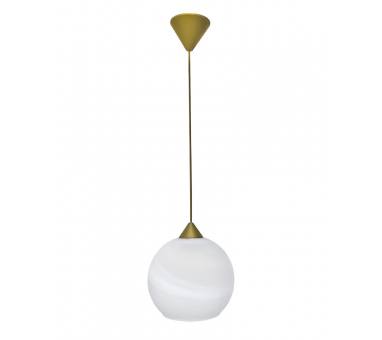 Heronia Φωτιστικό  GL-6040 1/L GOLD-WHITE ΑΛΑΒΑΣΤΡΟ