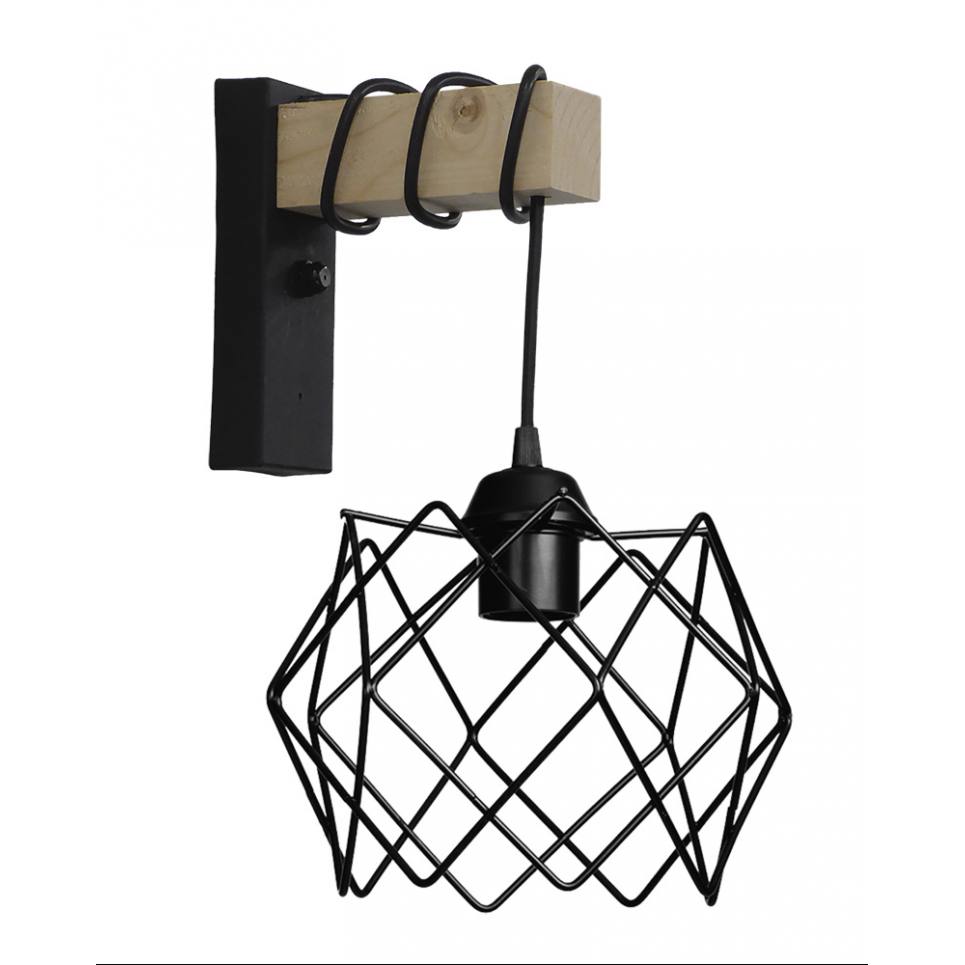 Heronia DM-04AP SQUARE BLACK ΑΠΛΙΚΑ ΞΥΛΟ ΠΛΕΓΜΑ