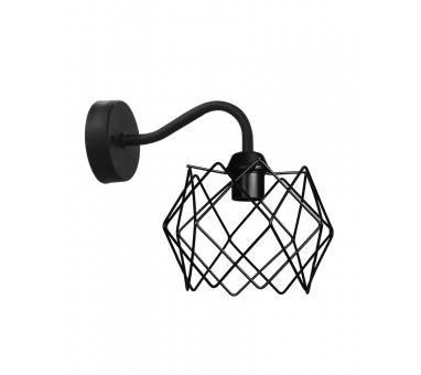 Heronia Φωτιστικό τοίχου AS-25AP/DM-04 BLACK ΑΠΛΙΚΑ ΠΛΕΓΜΑ ΑΡΑΧΝΗ Ε/27